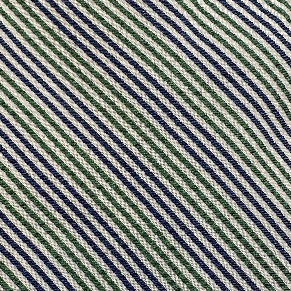 Brooks Brothers 346 Seersucker Silk Blend Tie Green Blue Stripe USA Mens 57x3.75 - Picture 2 of 6